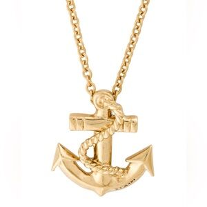 St John Gold Plated Anchor Pendant Necklace